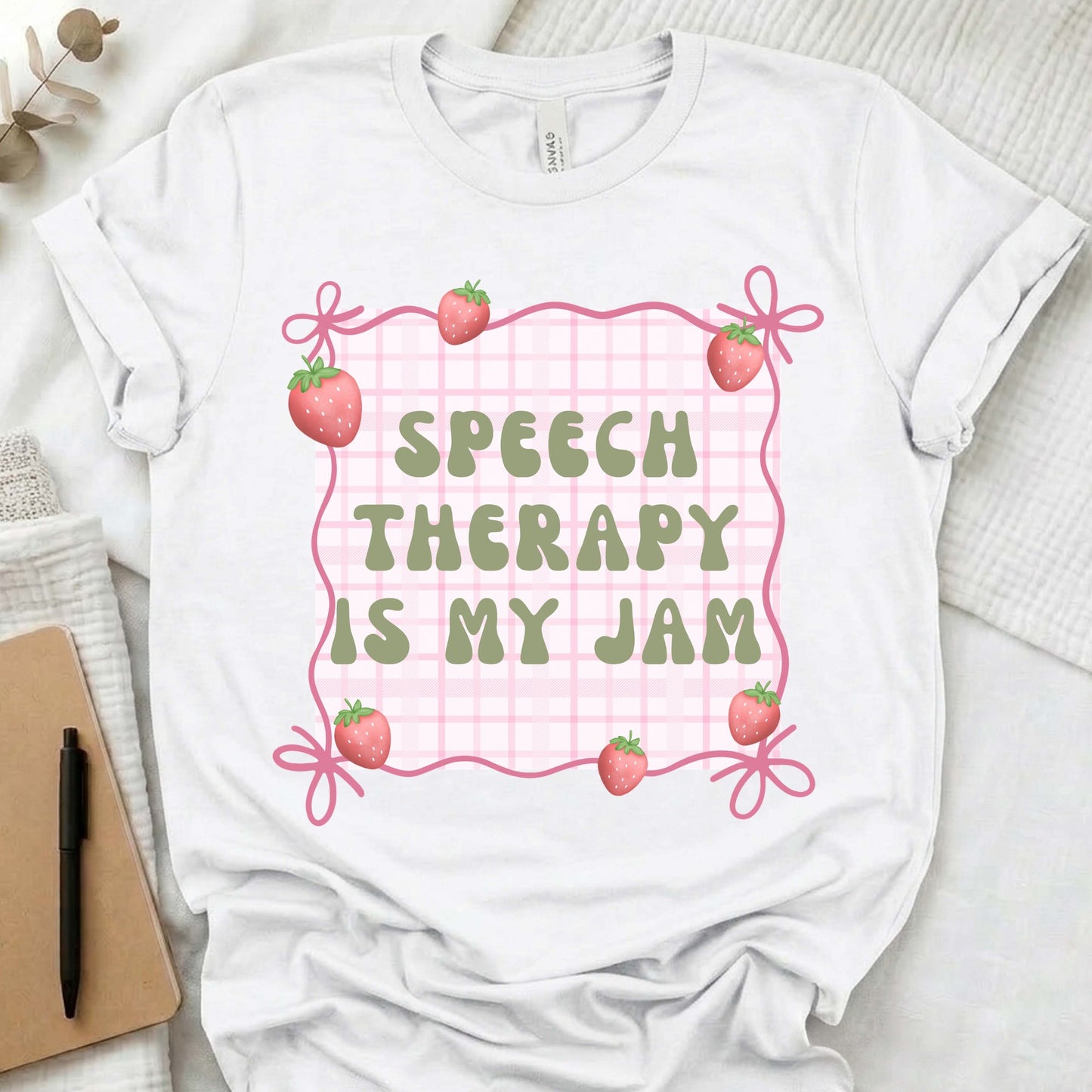 bow strawberry SLP shirt