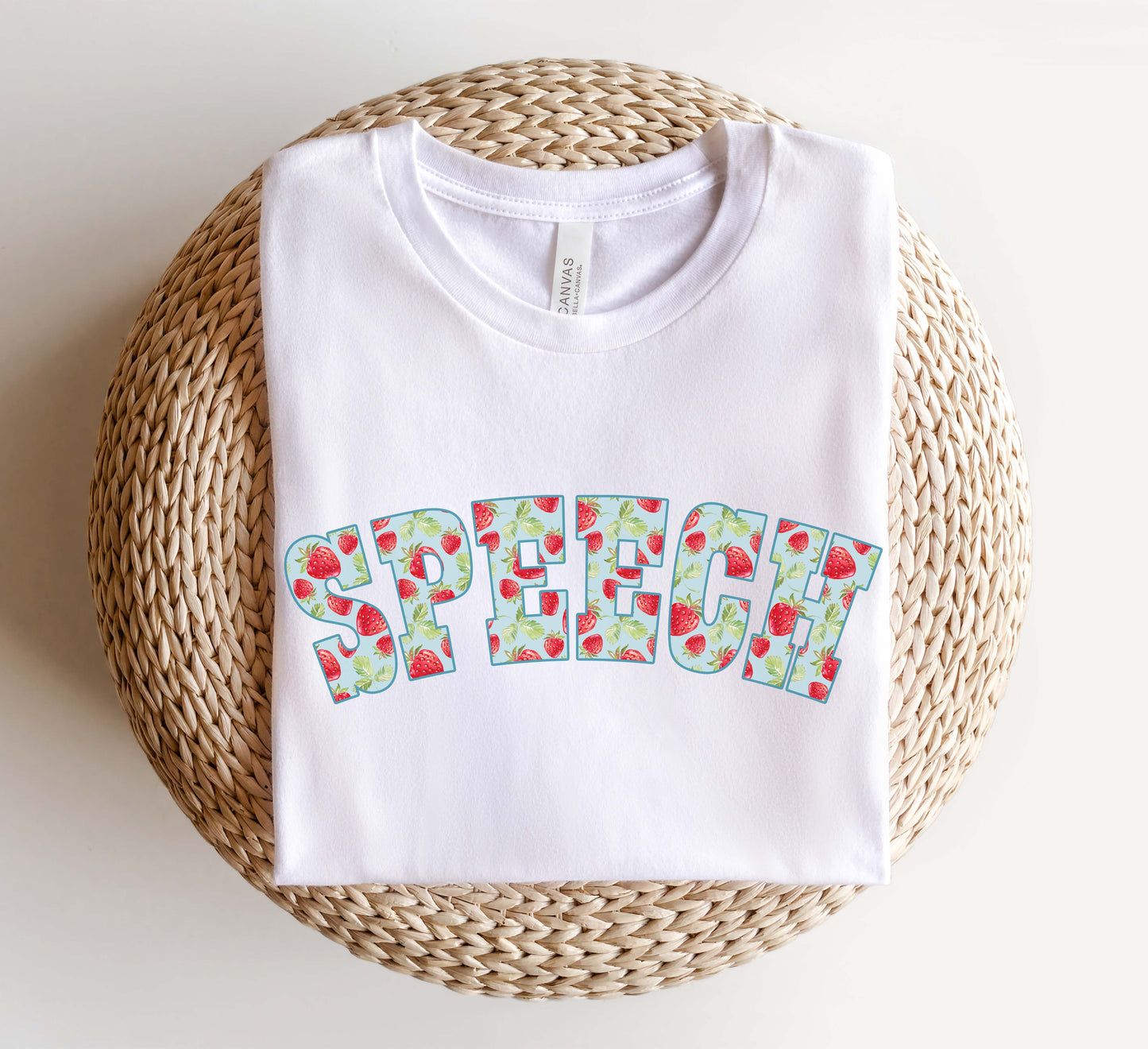 strawberry speech t-shirt