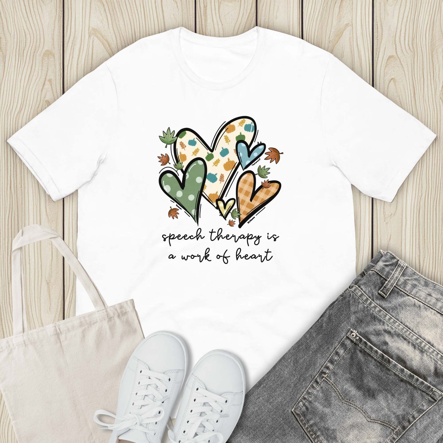 Fall heart slp t-shirt