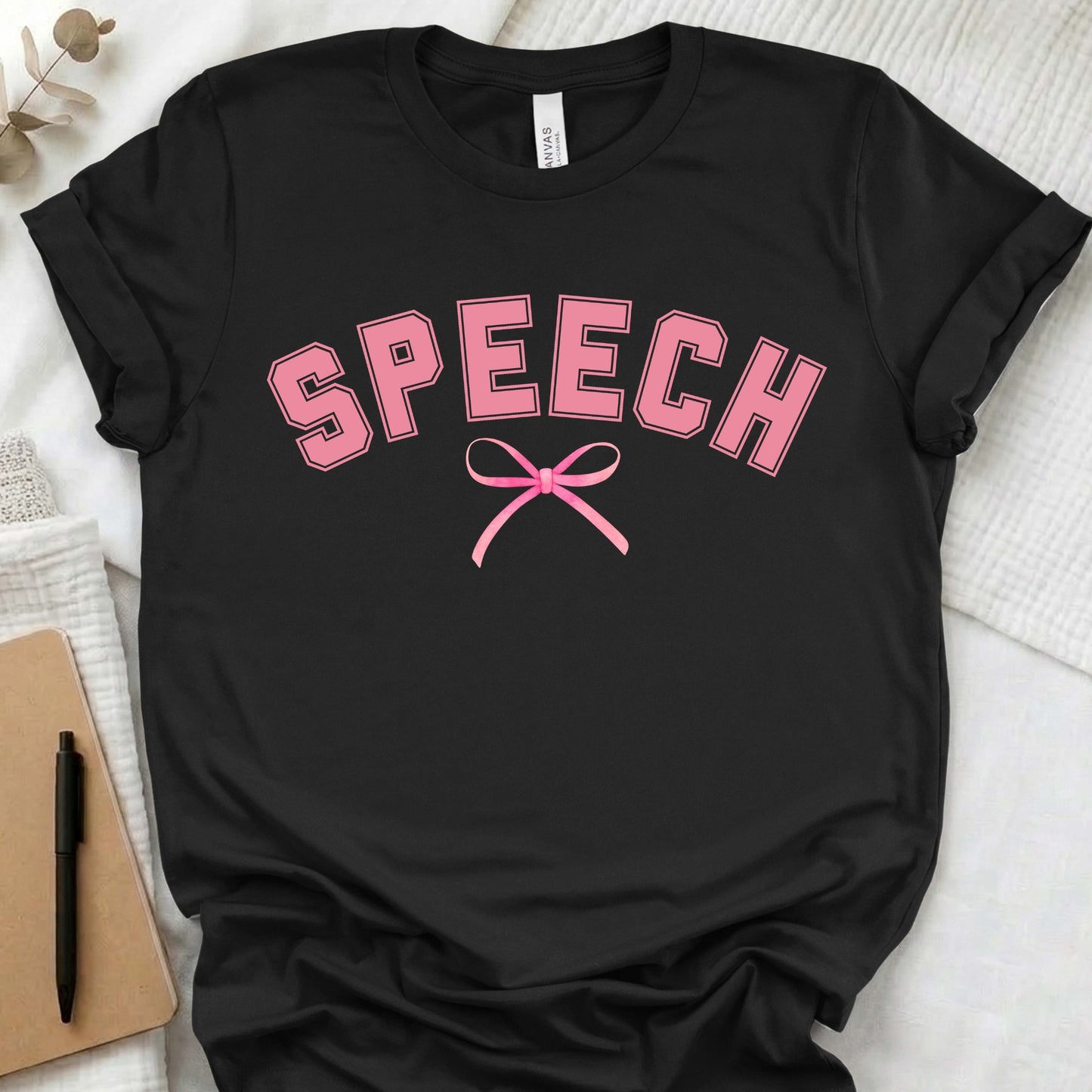 pink bow SLP shirt
