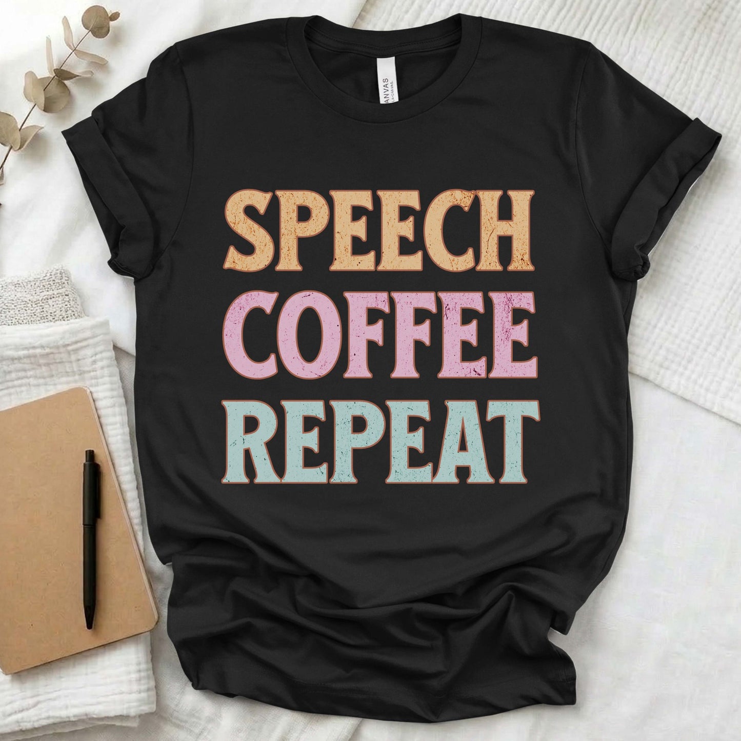 Speech coffee t-shirt