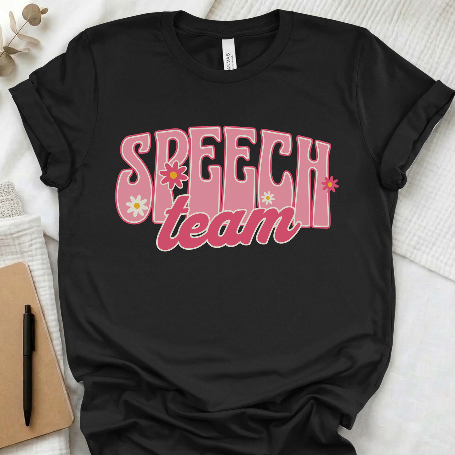 Pink Speech Language Pathologist Team
