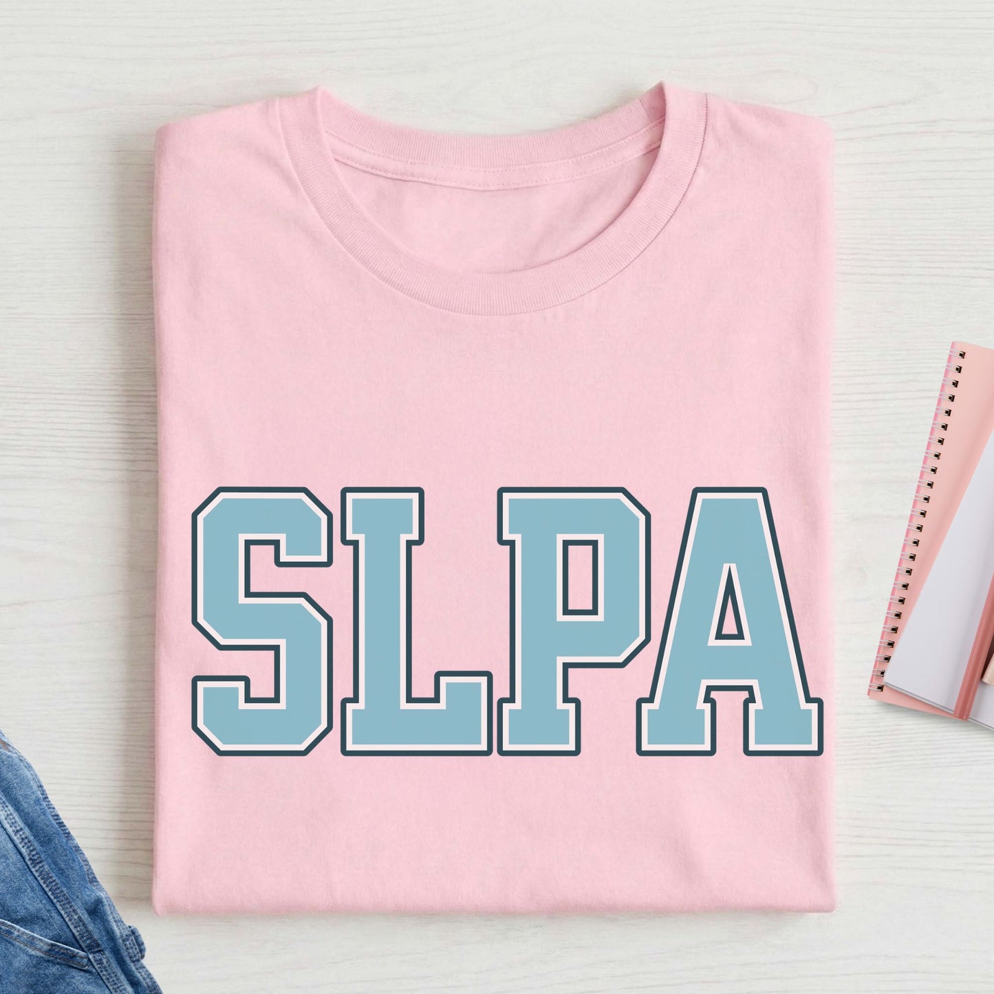 SLPA text t-shirt
