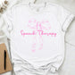 pink bow speech therapy shirt