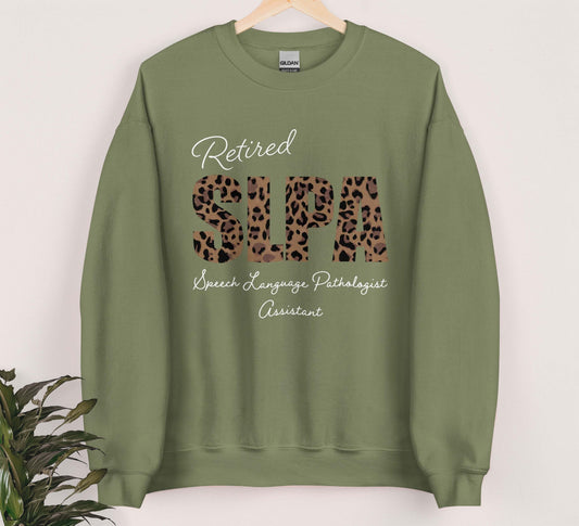 Retired leopard speech therapy Sweatshirt