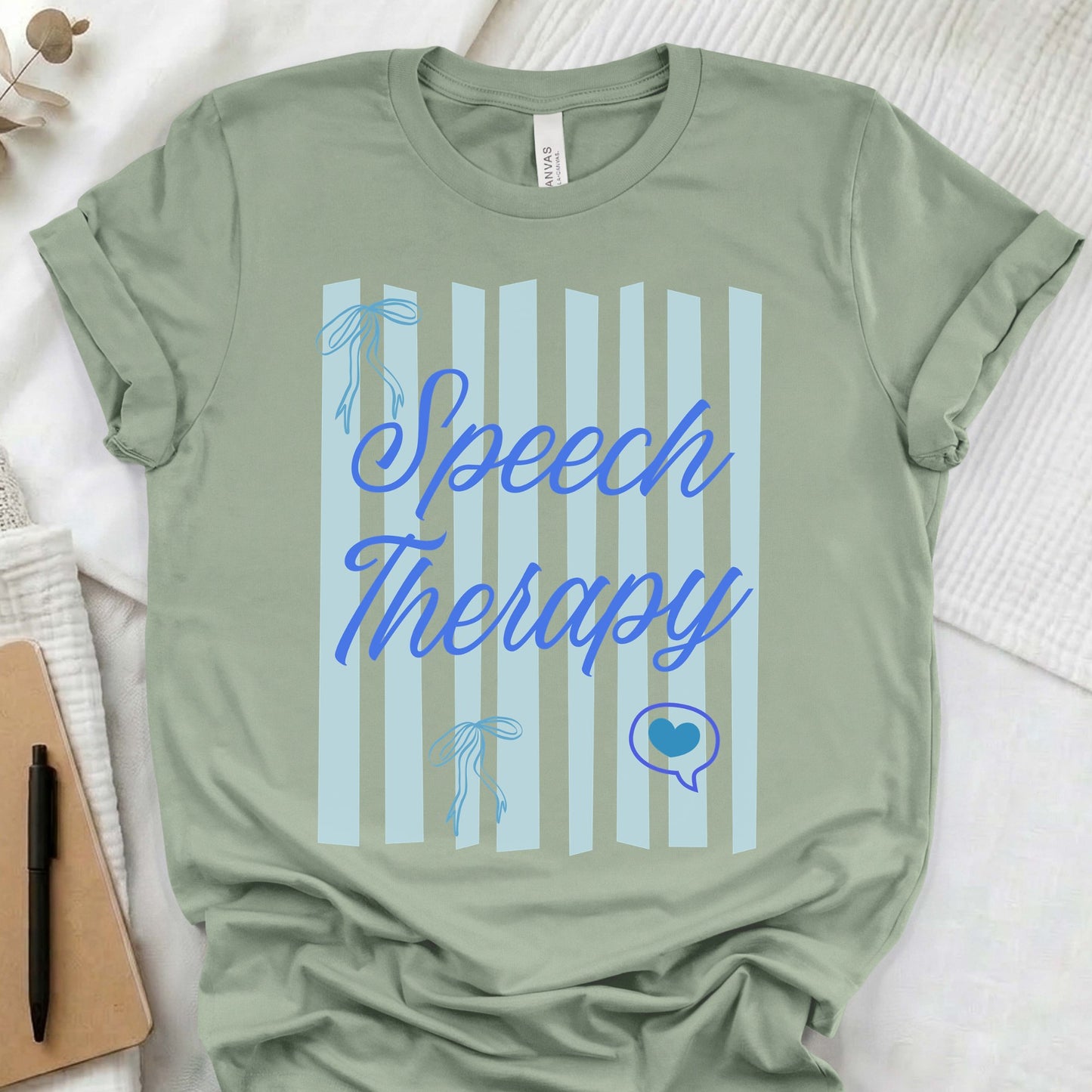 Speech Therapy Retro Striped t-shirt