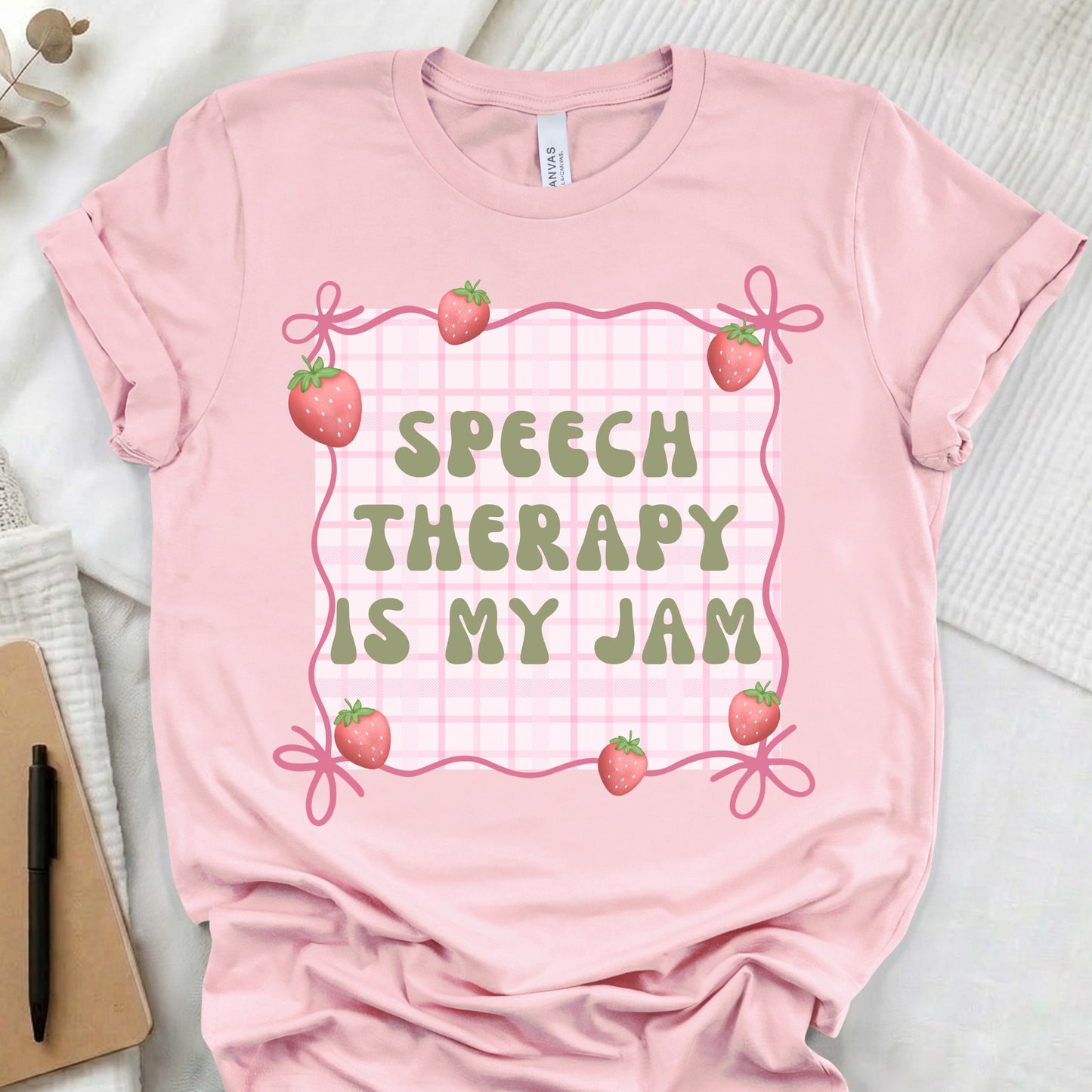 bow strawberry SLP shirt