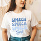 blue bow slp t-shirt