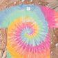 Embroidery Speech tie-dye t-shirt