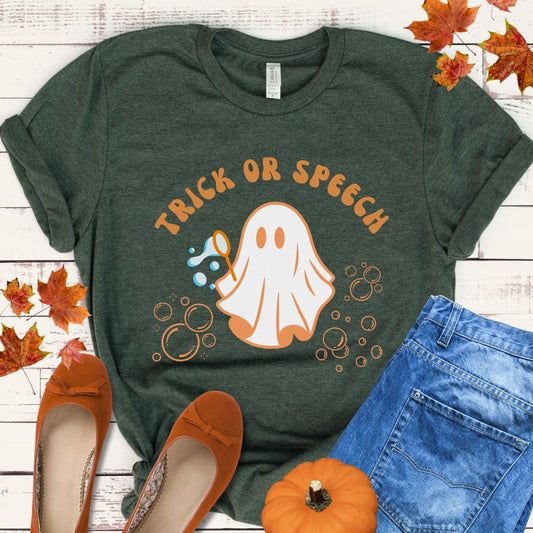 trick or speech t-shirt
