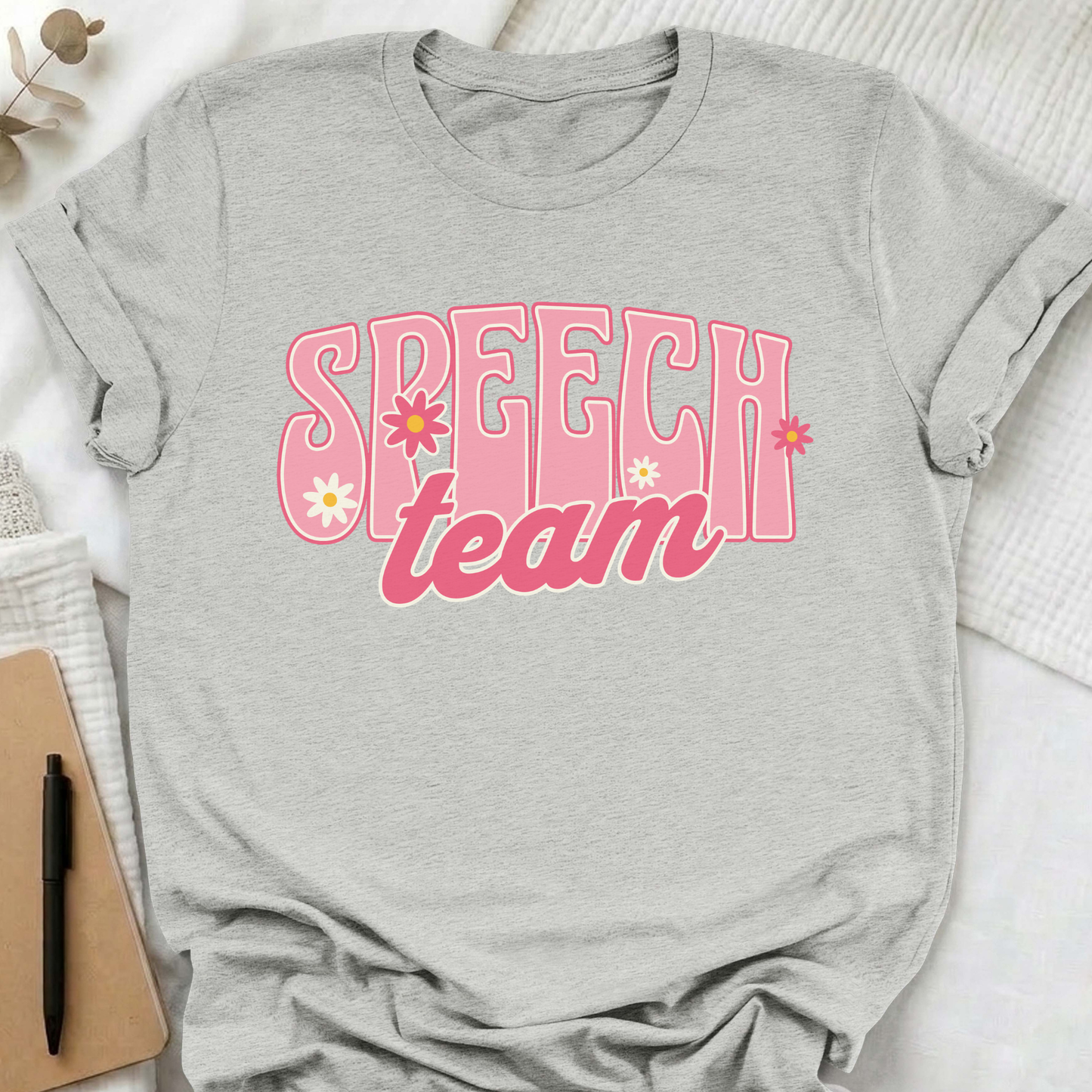 Pink Speech Language Pathologist Team