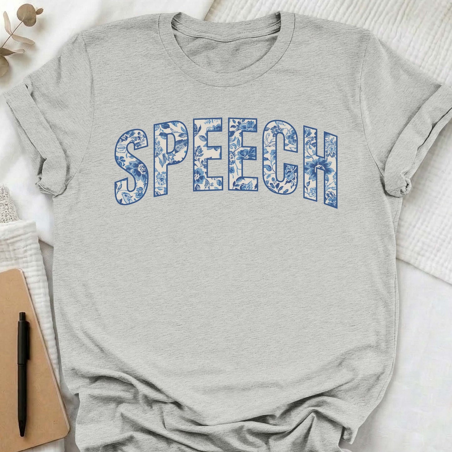 SLP blue flower t-shirt
