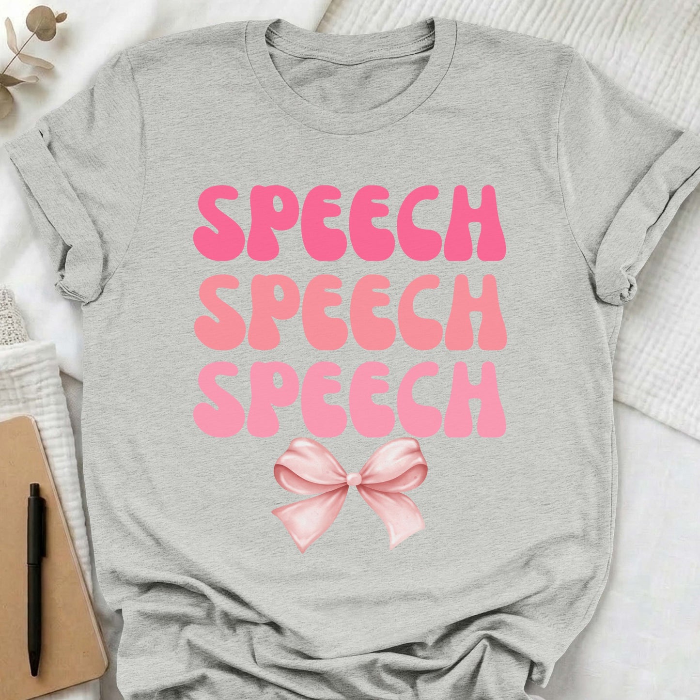 bow pink slp t-shirt