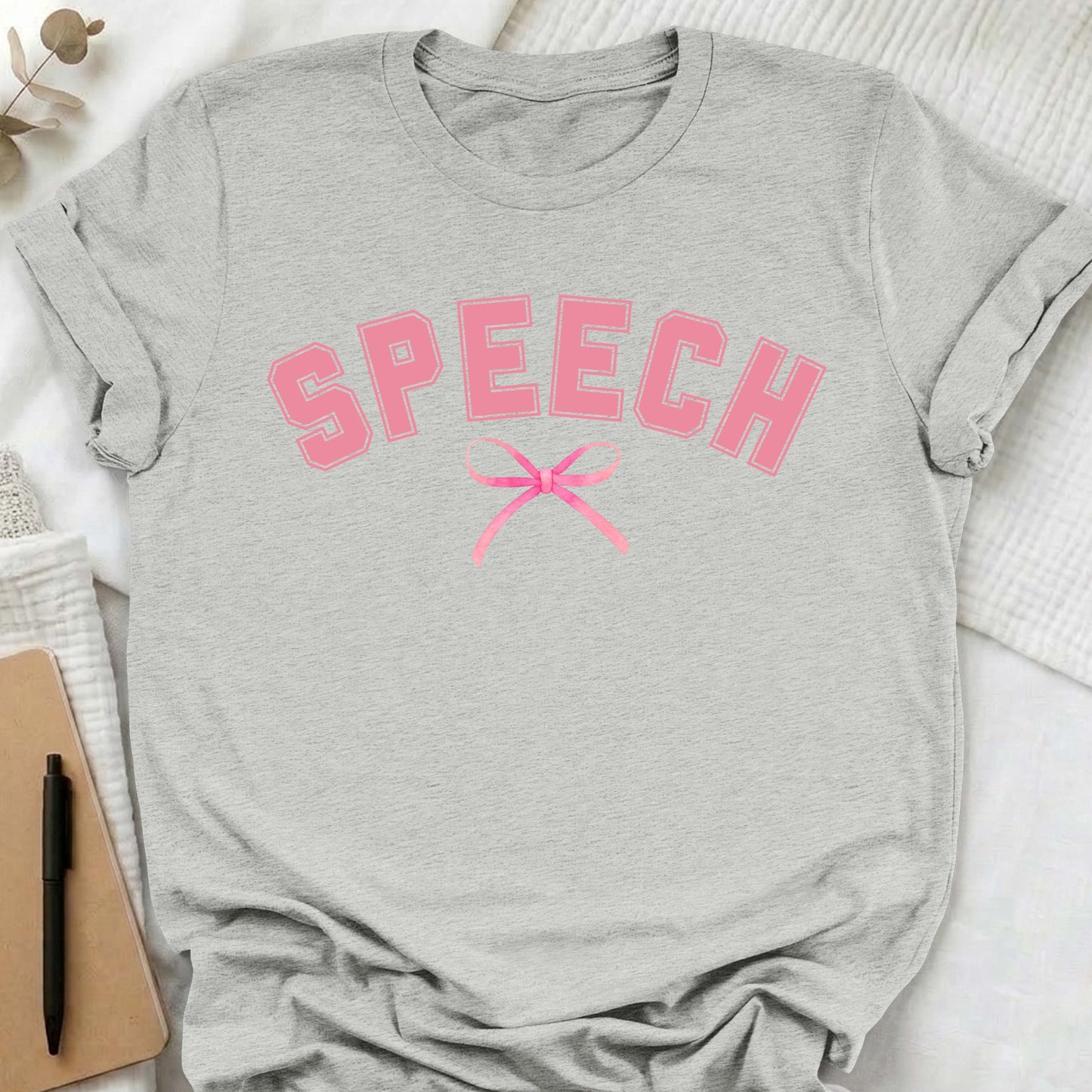 pink bow SLP shirt