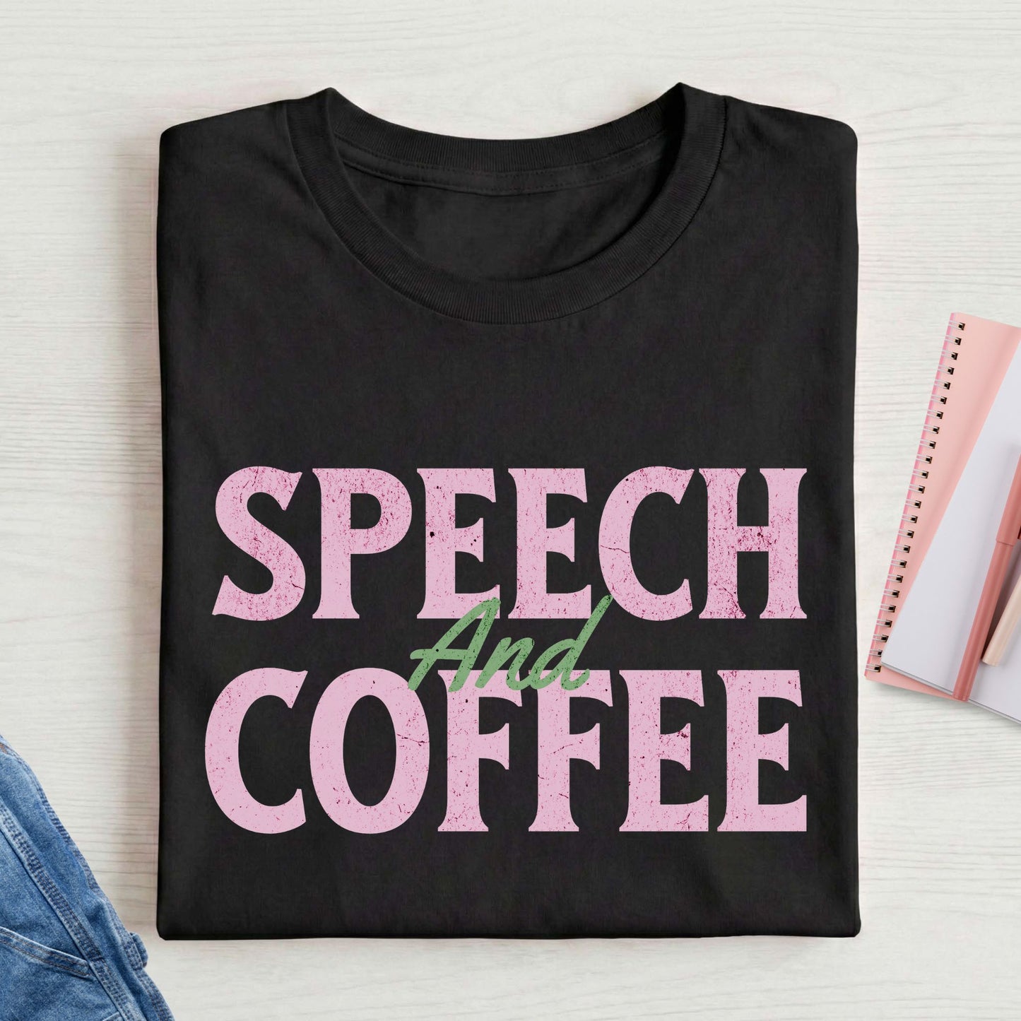 Speech and coffee t-shirt