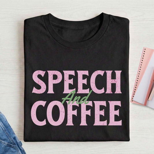 Speech and coffee t-shirt