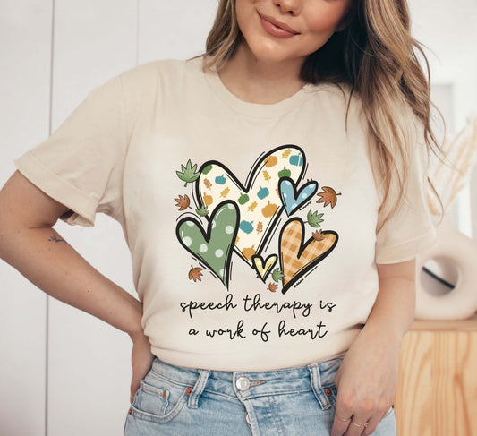 Fall heart slp t-shirt