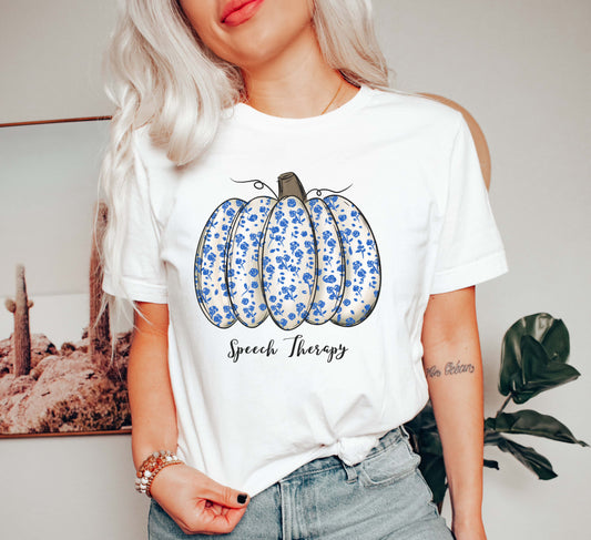 blue pumpkin slp t-shirt