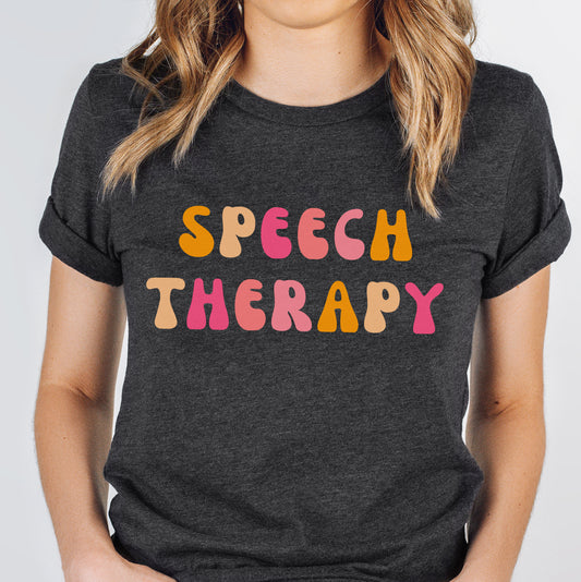 Colorful speech therapy shirt