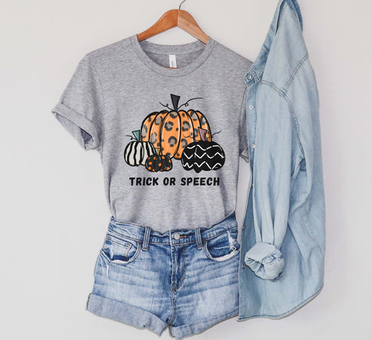 Halloween pumpkin slp t-shirt