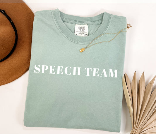 speech team heavyweight t-shirt