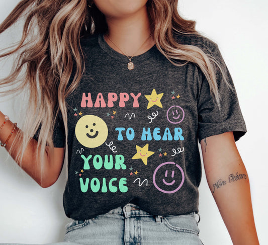 SLP happy t-shirt