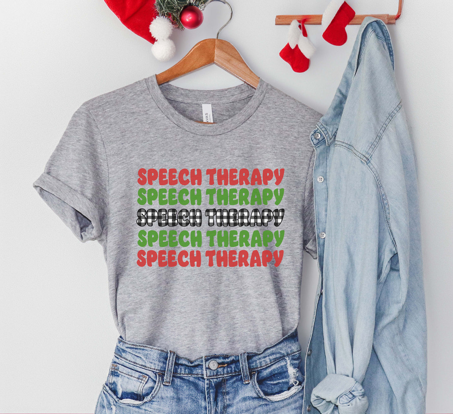 Christmas speech therapy t-shirt