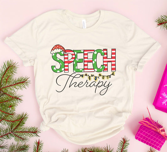 Christmas speech therapy t-shirt