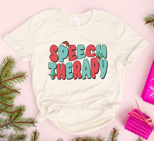 Christmas speech therapy t-shirt