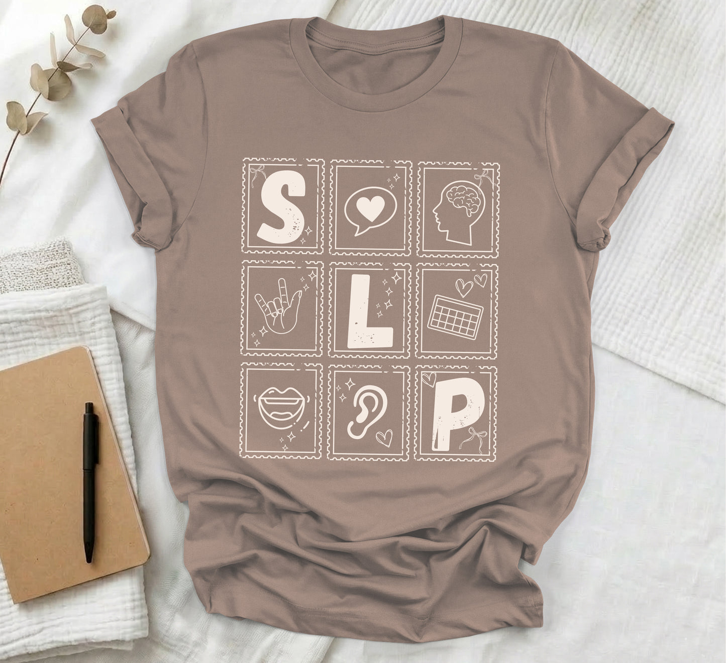 cute stamp slp t-shirt