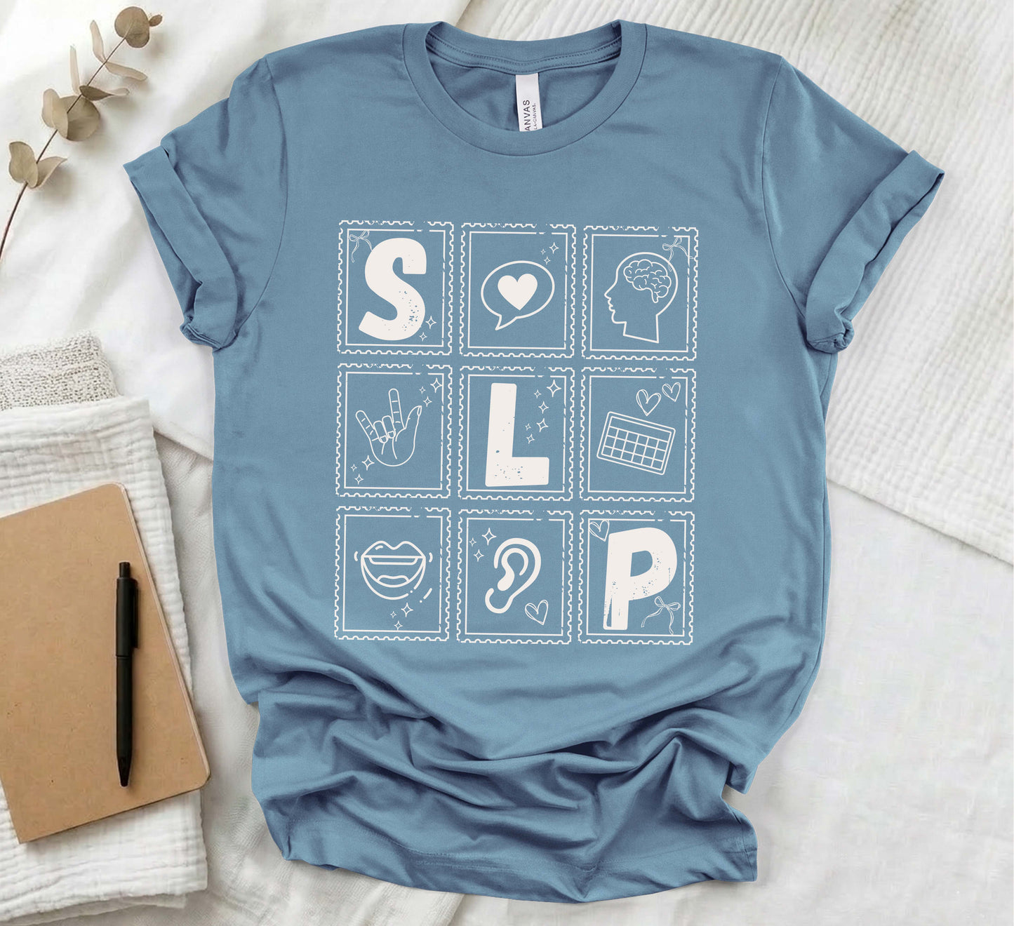 cute stamp slp t-shirt