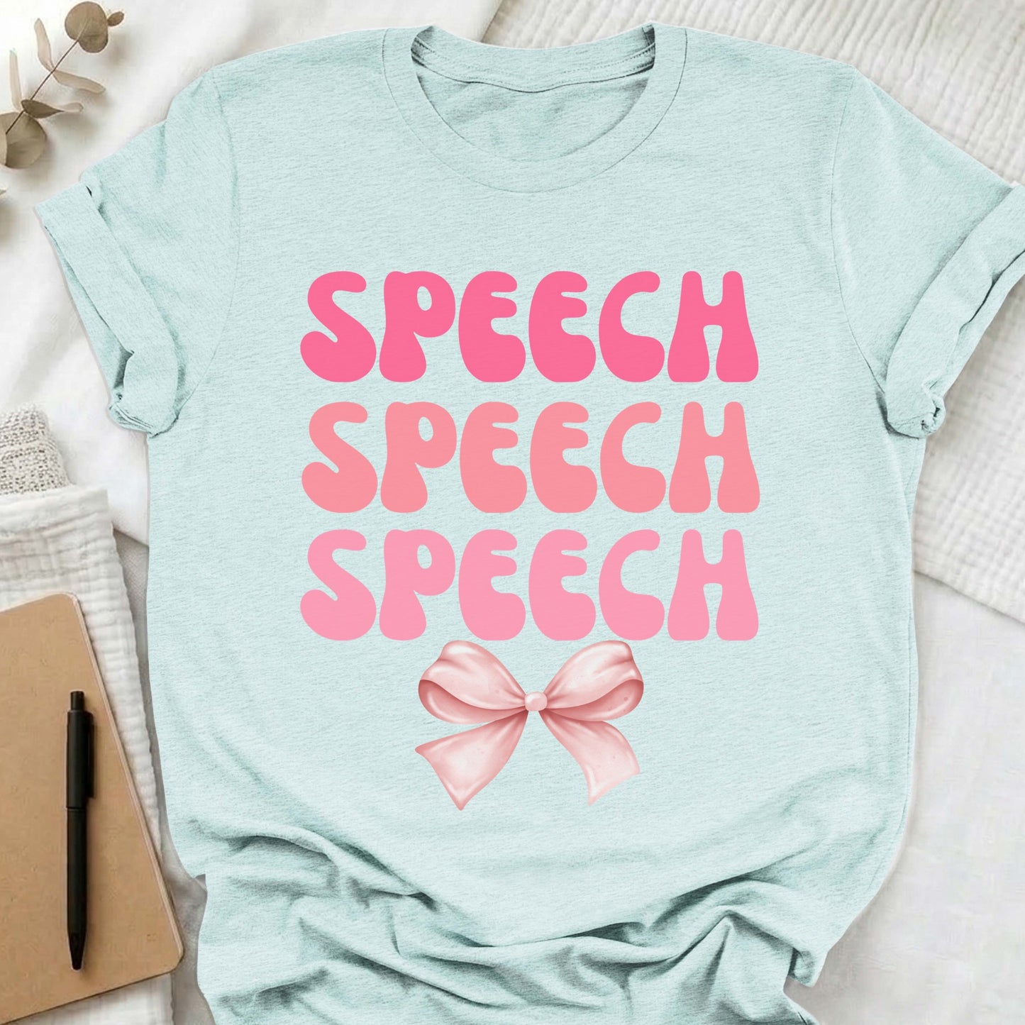 bow pink slp t-shirt