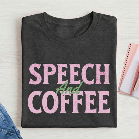 Speech and coffee t-shirt