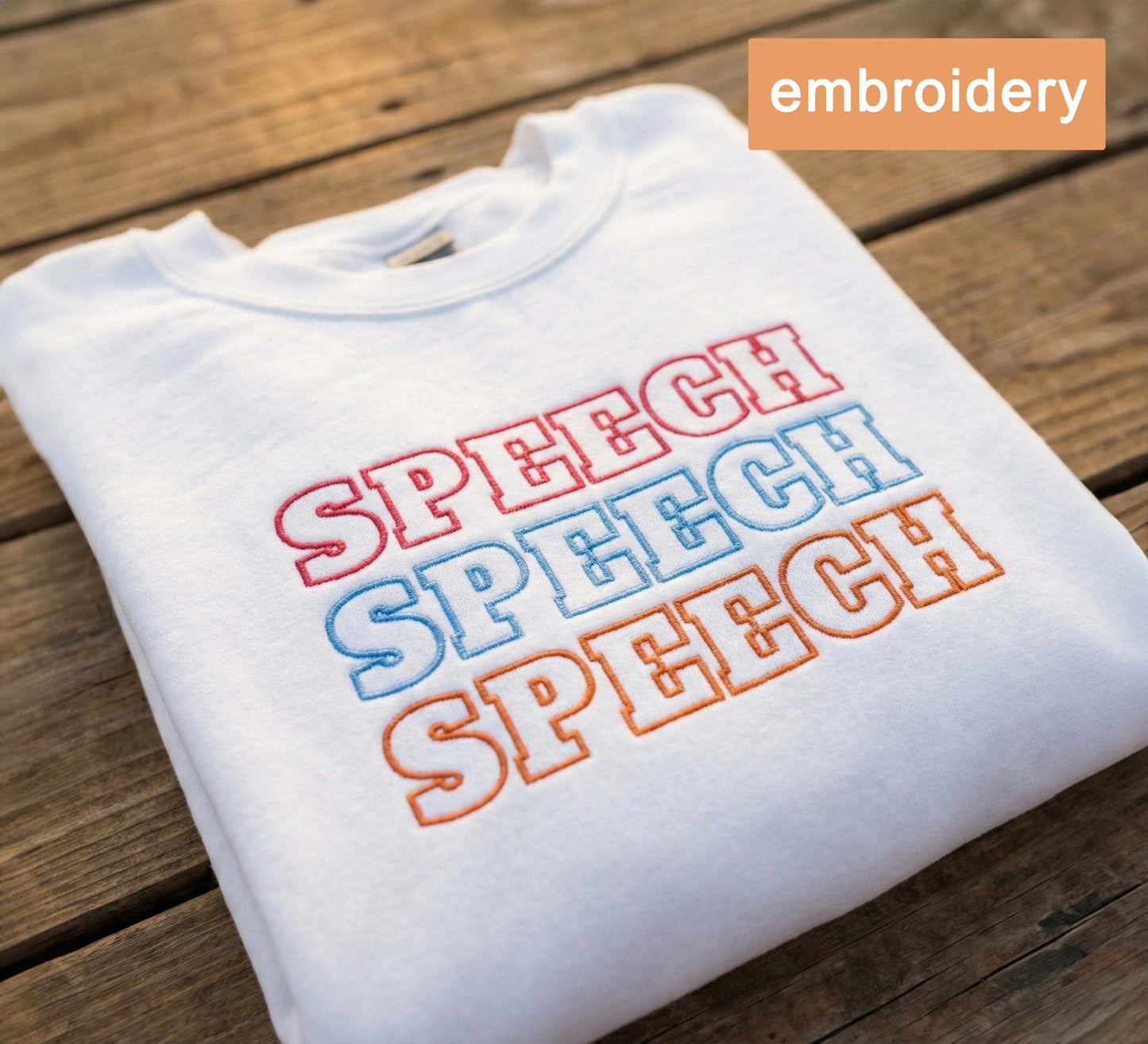 Embroidered speech Sweatshirt