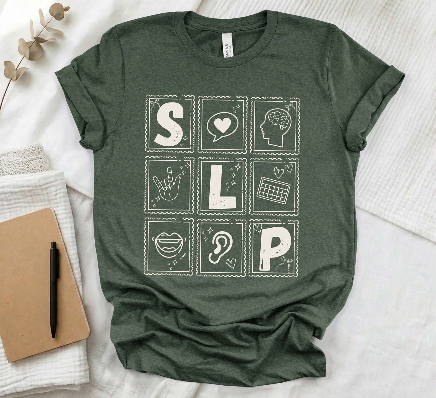 cute stamp slp t-shirt