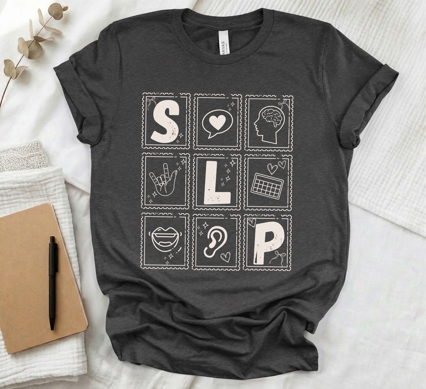 cute stamp slp t-shirt