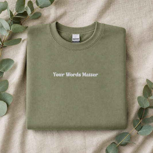 Embroidery Speech Sweatshirt