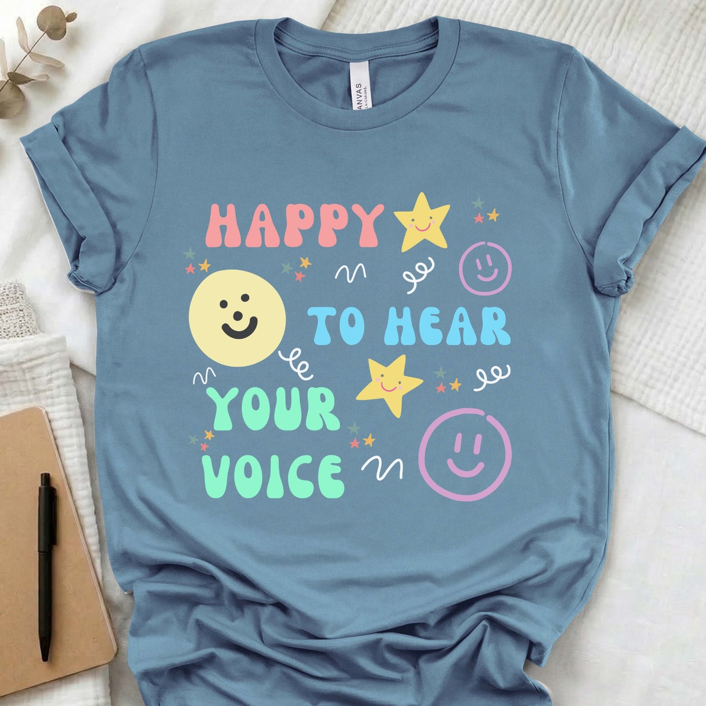 SLP happy t-shirt