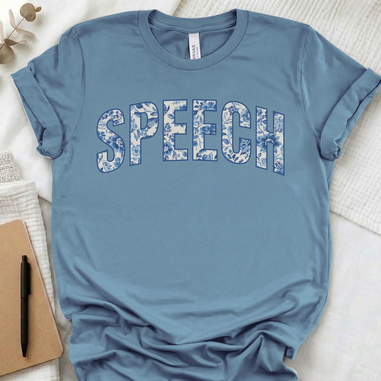 SLP blue flower t-shirt
