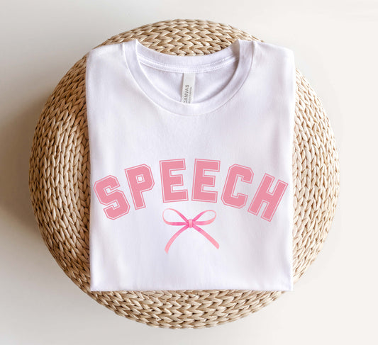 pink bow SLP shirt