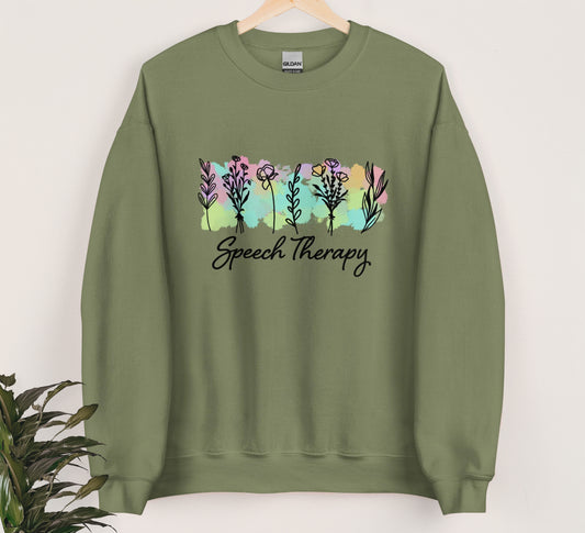 Floral speech therapy Sweatshirt