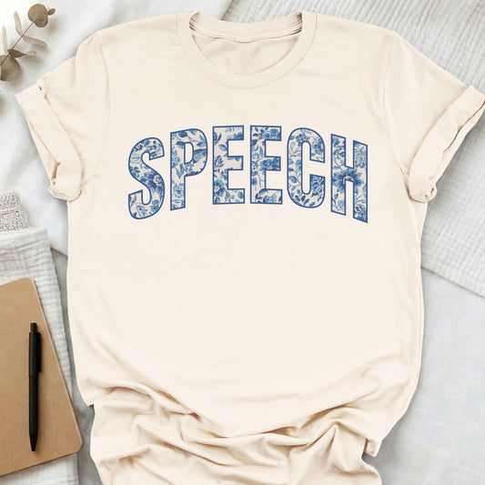 SLP blue flower t-shirt