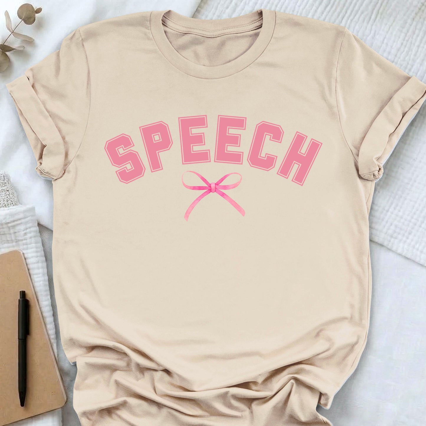 pink bow SLP shirt