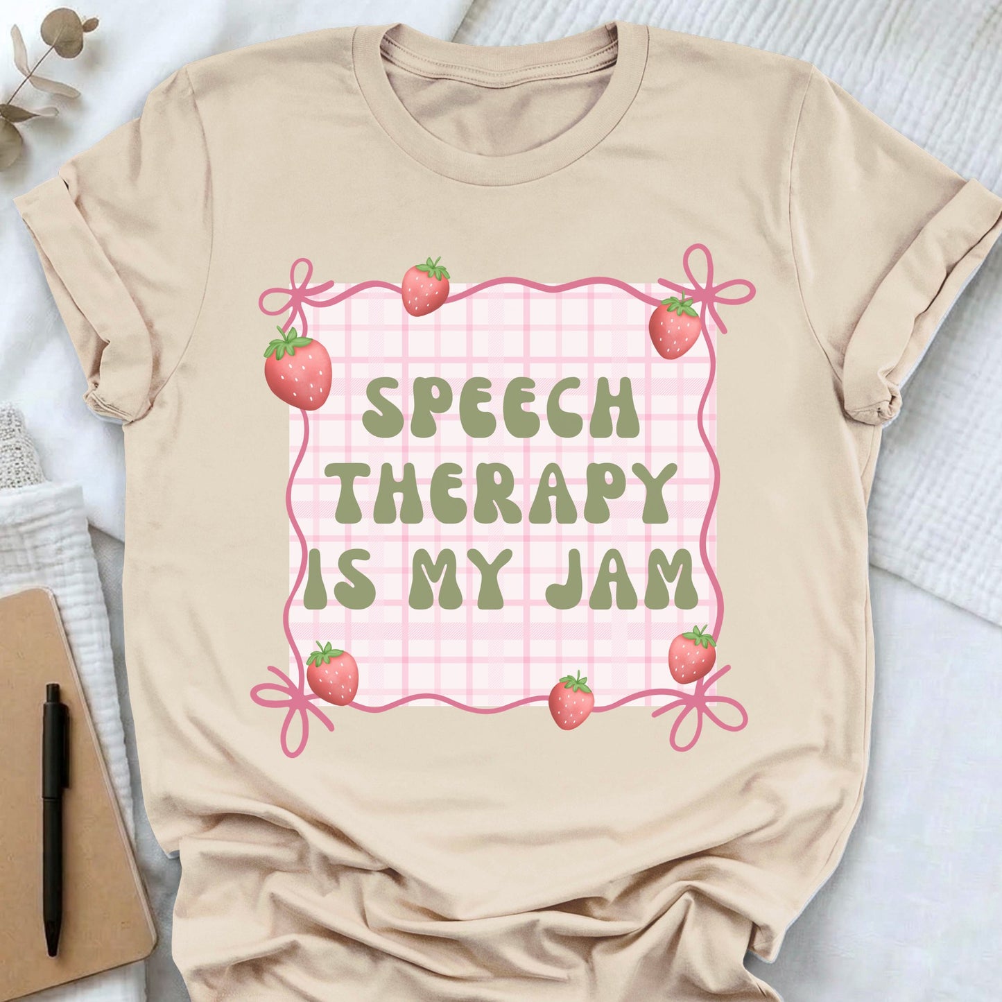 bow strawberry SLP shirt