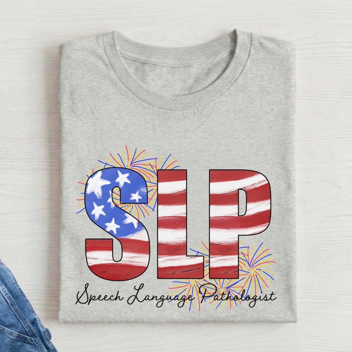 4th of July slp shirt