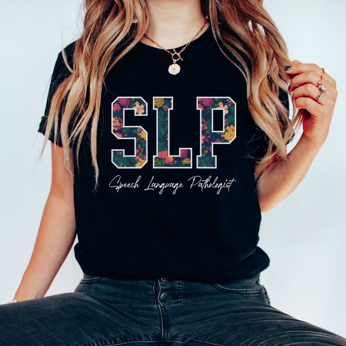 SLP text t-shirt