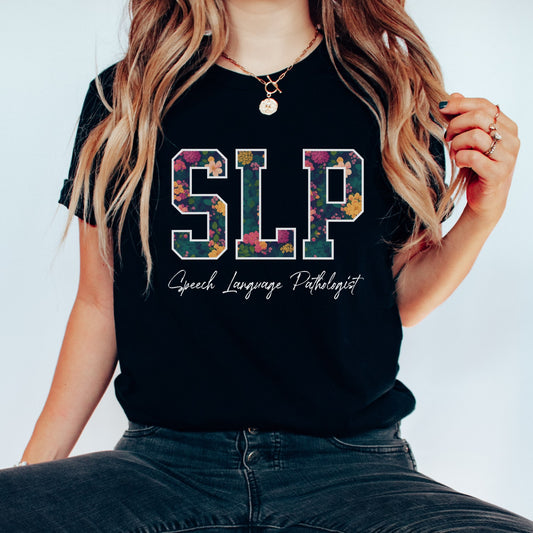 SLP text t-shirt
