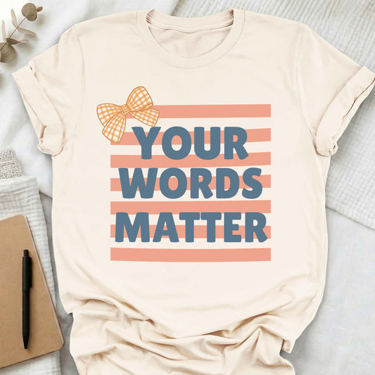 SLP stripe preepy text t-shirt
