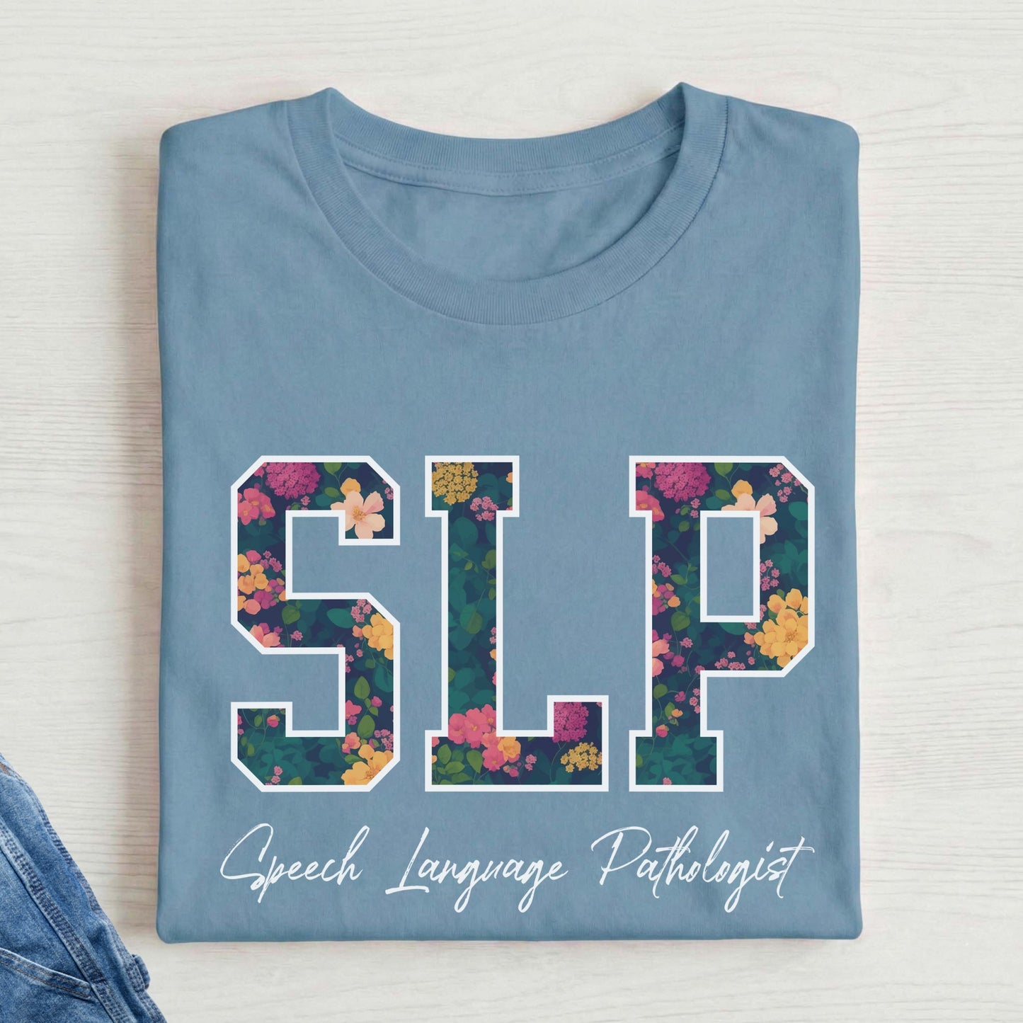 SLP text t-shirt