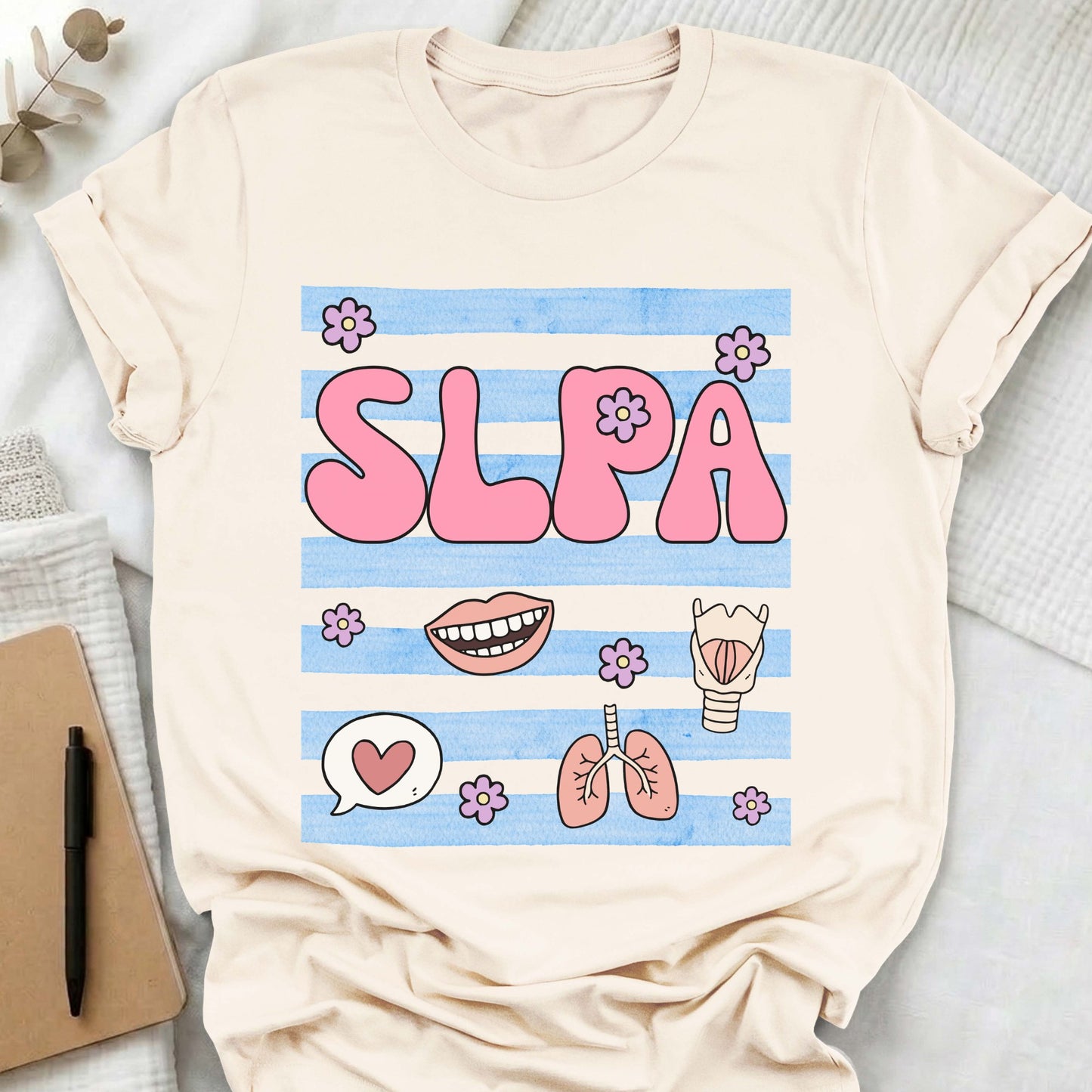 SLPA blue stripe t-shirt